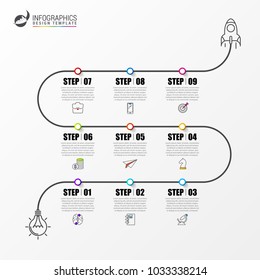 Timeline. Business Concept. Infographic Design Template. Vector Illustration