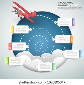 Timeline business concept infographic template, can be used for workflow layout, diagram, number options, timeline or milestones project.