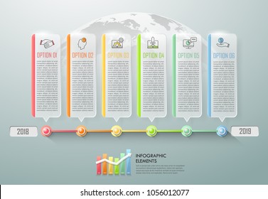 Timeline business concept infographic template, can be used for workflow layout, diagram, number options, timeline or milestones project.