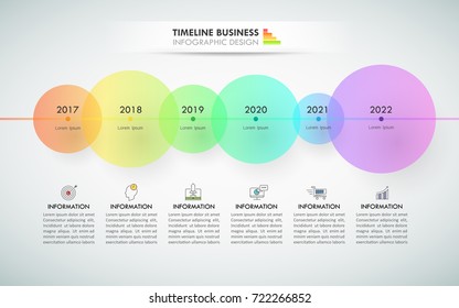 Timeline business concept infographic template, can be used for workflow layout, diagram, number options, timeline or milestones project.