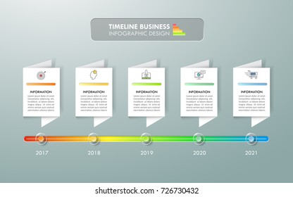 Timeline business concept infographic template, can be used for workflow layout, diagram, number options, timeline or milestones project.