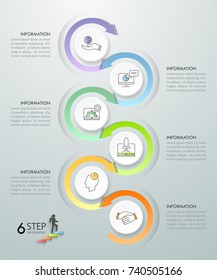 Timeline business concept infographic template that can be used for workflow layout, diagram, number options, timeline or milestones project.