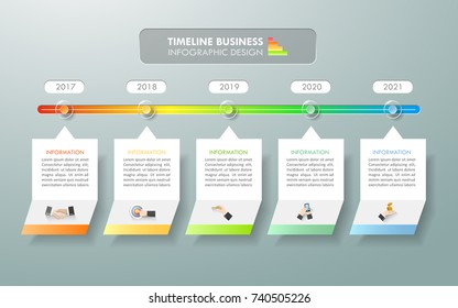 Timeline business concept infographic template that can be used for workflow layout, diagram, number options, timeline or milestones project.