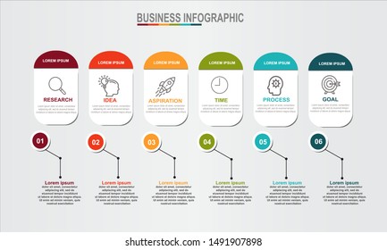 Timeline Business Infographic design vector with icons can be used for workflow layout Business data visualization, business concept, presentations banner, process diagram, flow chart, annual report