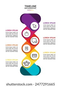 Timeline business infographic, presentation business infographic timeline with 6 steps.