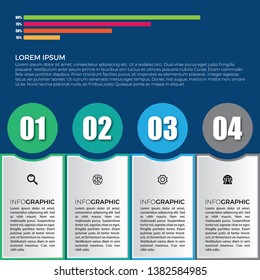 Timeline Business Infographic template. Infographics for business concept. Can be used for presentations banner, workflow layout, process diagram, flow chart, info graph