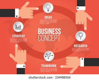 Timeline business infographic with vector icons