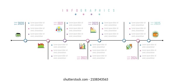 Timeline Business  partition Color Pastel chart origami paper color info-graphic template for diagram presentation chart and business concept with 4 or 6 element options