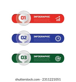 Timeline chart business infographic element glassmorphism design vector
