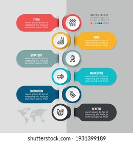 Timeline chart business infographic template.