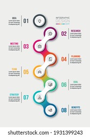 Timeline chart business infographic template.