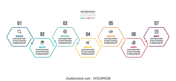 Timeline chart business infographic template.