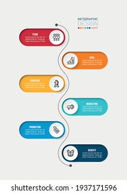 Timeline chart business infographic template.