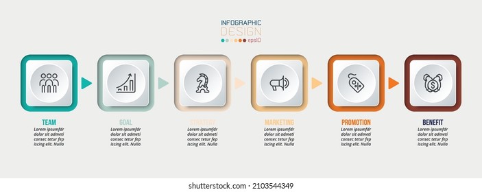 Timeline chart business infographic template.