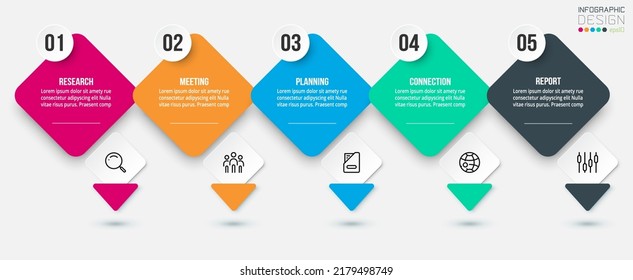 Timeline chart business infographic template.