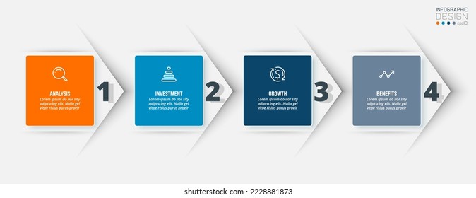 Timeline chart business infographic template.