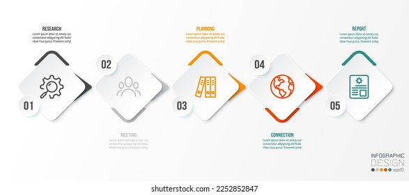 Timeline chart business infographic template.