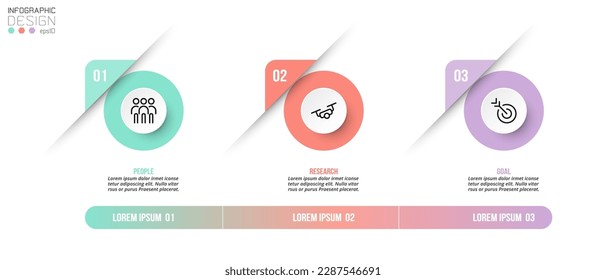 Timeline chart business infographic template.