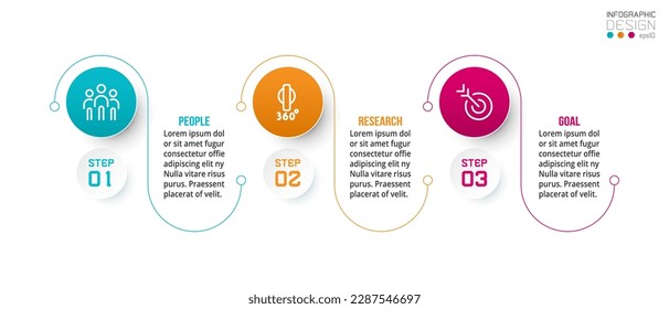 Timeline chart business infographic template.