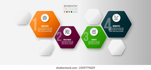 Timeline chart business infographic template.