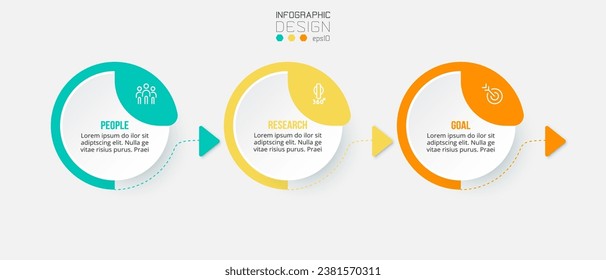 Timeline chart business infographic template.