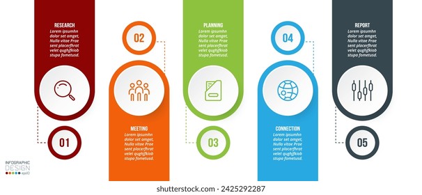Plantilla de infografía de negocios de gráfico de escala de tiempo.