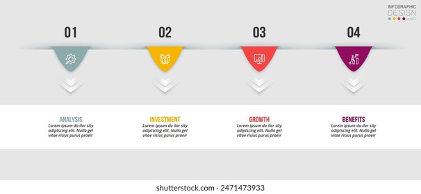 Timeline chart business infographic template.
