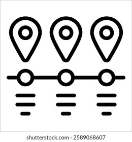 Timeline Chart Icon Element For Design