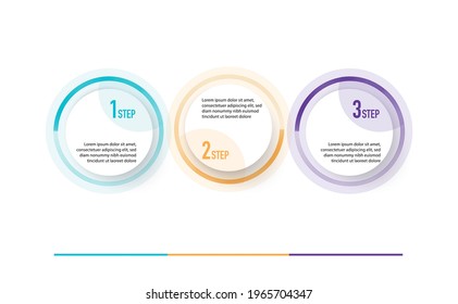 Plantilla de infografía de gráfico de línea de tiempo con 3 pasos o opciones