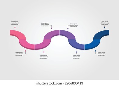 timeline chart template for infographic for presentation for 8 element