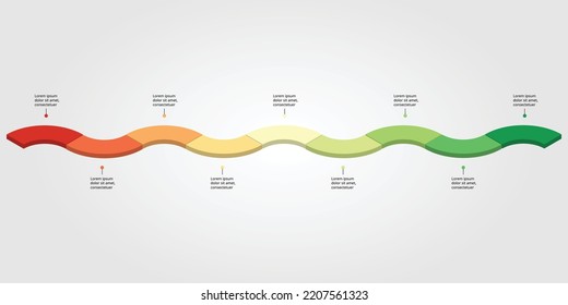 timeline chart template for infographic for presentation for 9 element