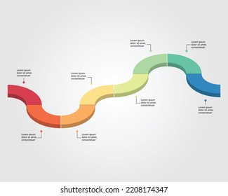 timeline chart template for infographic for presentation for 8 element