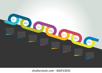 Timeline circle connected concept, diagram, scheme, infographics.