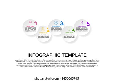 	
Timeline circle infographic template 5 options or steps.vector ilustration
