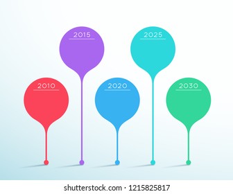 Timeline-Vorlage für farbige Vektorillustration 3d-Circle-Infografik