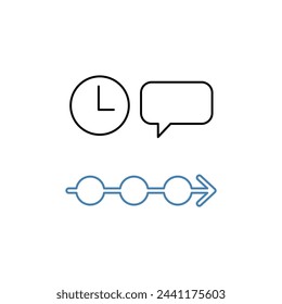 timeline concept line icon. Simple element illustration. timeline concept outline symbol design.