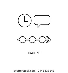 timeline concept line icon. Simple element illustration. timeline concept outline symbol design.