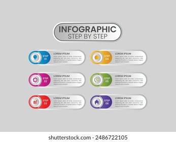 Timeline creator infographic design template.