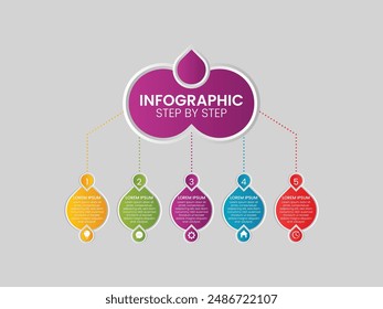 Plantilla de diseño infográfico del creador de la línea de tiempo.