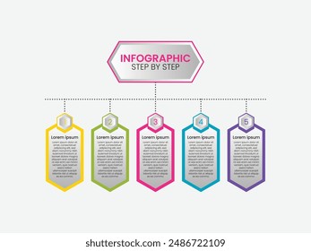 Timeline creator infographic design template.