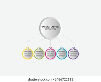 Timeline creator infographic design template.