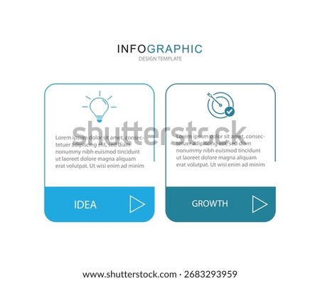 Timeline Creator infographic template. 2 Step timeline journey, calendar Flat simple infographics design template. presentation graph. Business concept with 2 options.