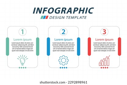 Plantilla de infografía de Creador de línea de tiempo. Viaje de línea de tiempo de 3 pasos, calendario Plano sencillo de diseño de infografías. gráfico de presentación. Concepto de negocio con 3 opciones, ilustración vectorial.