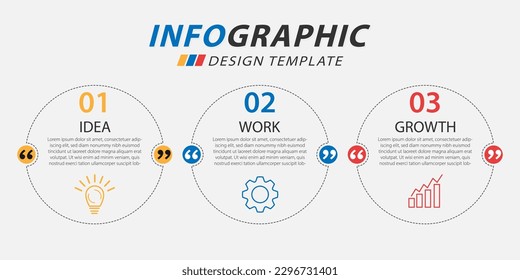 Timeline Creator infographic template. 3 Step timeline journey, calendar Flat simple infographics design template. presentation graph. Business concept with 3 options, vector illustration.
