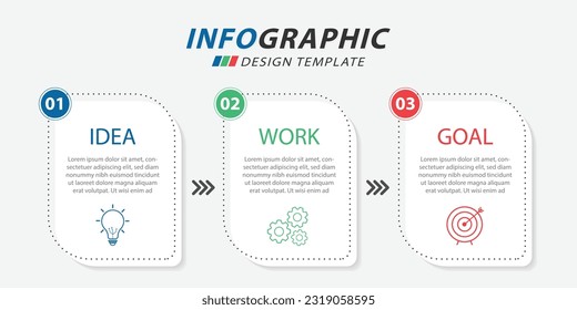 Timeline Creator infographic template. 3 Step timeline journey, calendar Flat simple infographics design template. presentation graph. Business concept with 3 options, vector illustration.