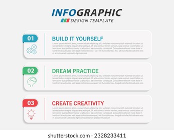 Timeline Creator infographic template. 3 Step timeline journey, calendar Flat simple infographics design template. presentation graph. Business concept with 3 options, vector illustration.