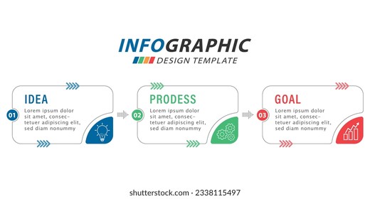 Timeline Creator infographic template. 3 Step timeline journey, calendar Flat simple infographics design template. presentation graph. Business concept with 3 options, vector illustration.