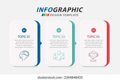 Timeline creator infographic template. 3 Step timeline journey, calendar Flat simple infographics design template. presentation numbers steps. Business concept with 3 options, vector illustration.