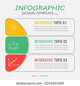 Timeline Creator infographic template. 3 Step timeline journey, calendar Flat simple infographics design template. presentation graph. Business concept with 3 options, vector illustration.