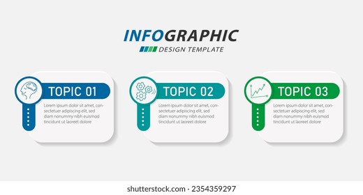 Plantilla de infografía de Creador de línea de tiempo. Viaje de línea de tiempo de 3 pasos, calendario Plano sencillo de diseño de infografías. gráfico de presentación. Concepto de negocio con 3 opciones, ilustración vectorial.